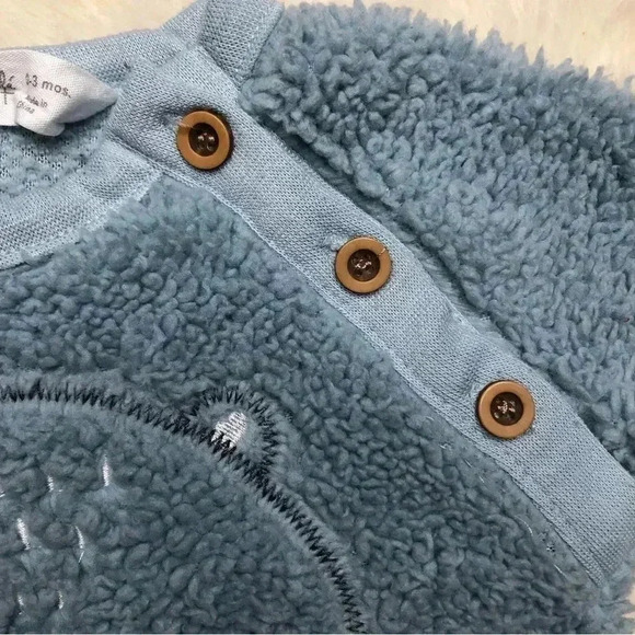 Rene Rofe Baby Sweatshirt Blue Bear Size 0-3 Months - Picture 8 of 16
